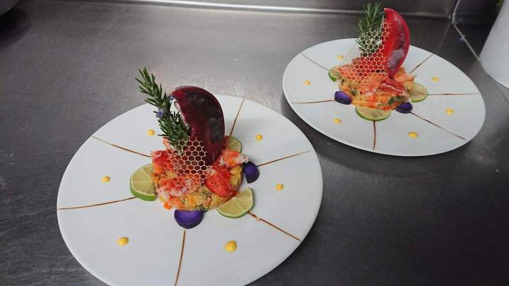 Entrée repas d'affaires Beaujolais