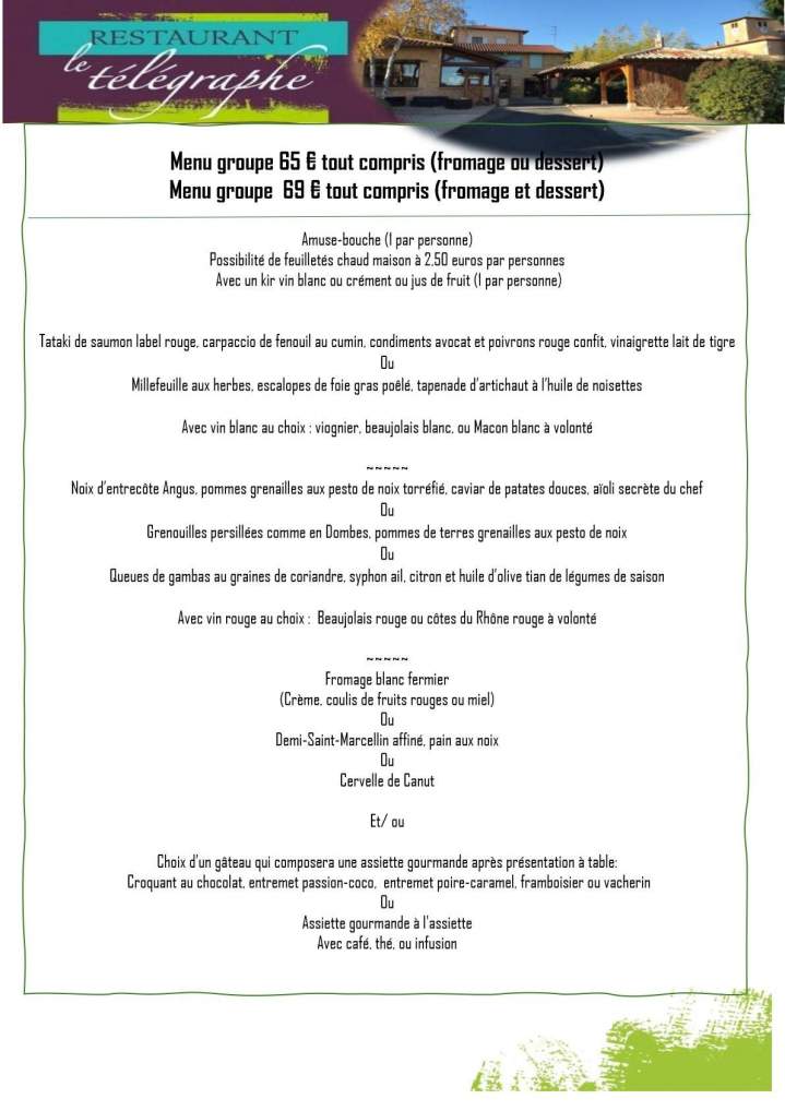 New 2 ème menu groupe 1